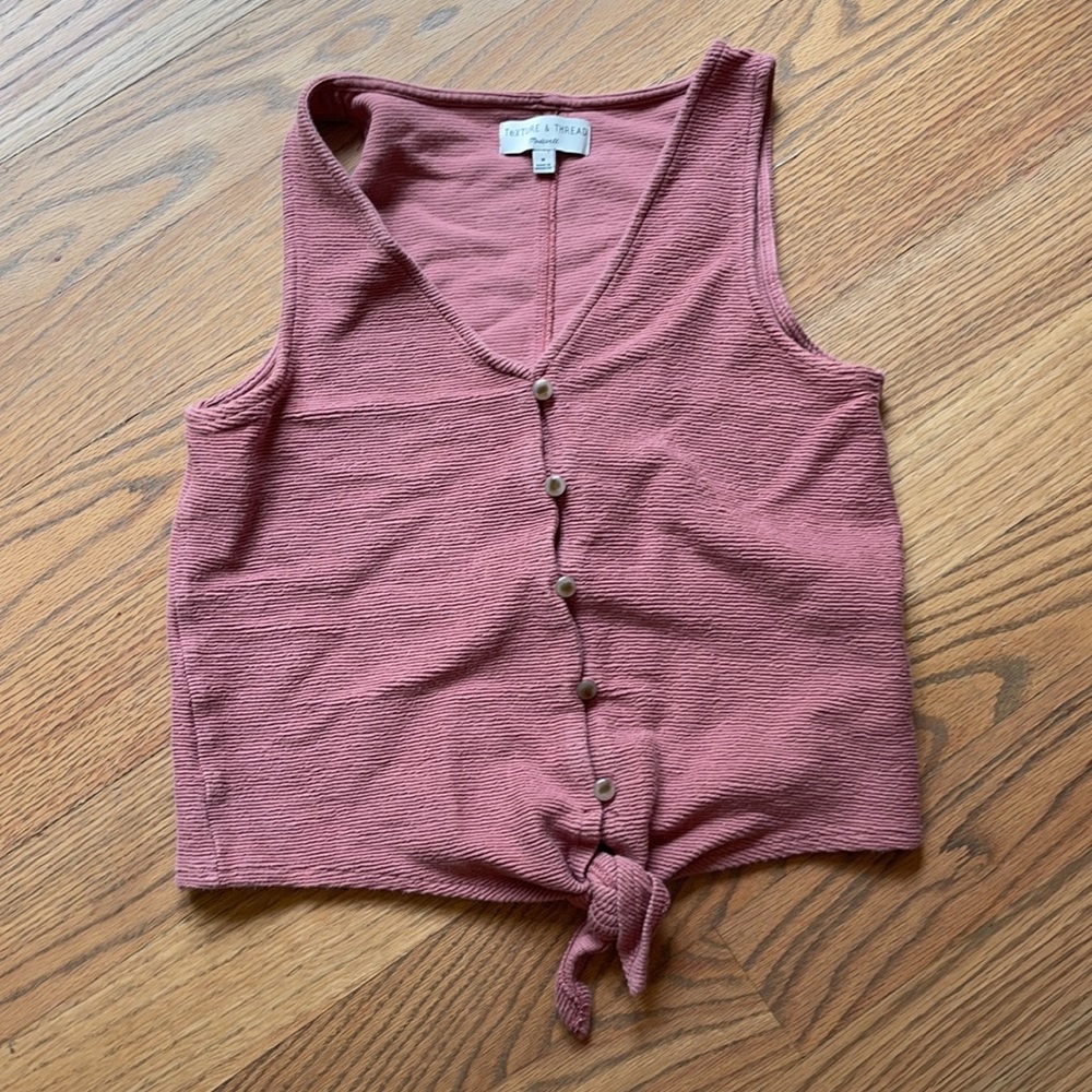 Madewell tie front shirt